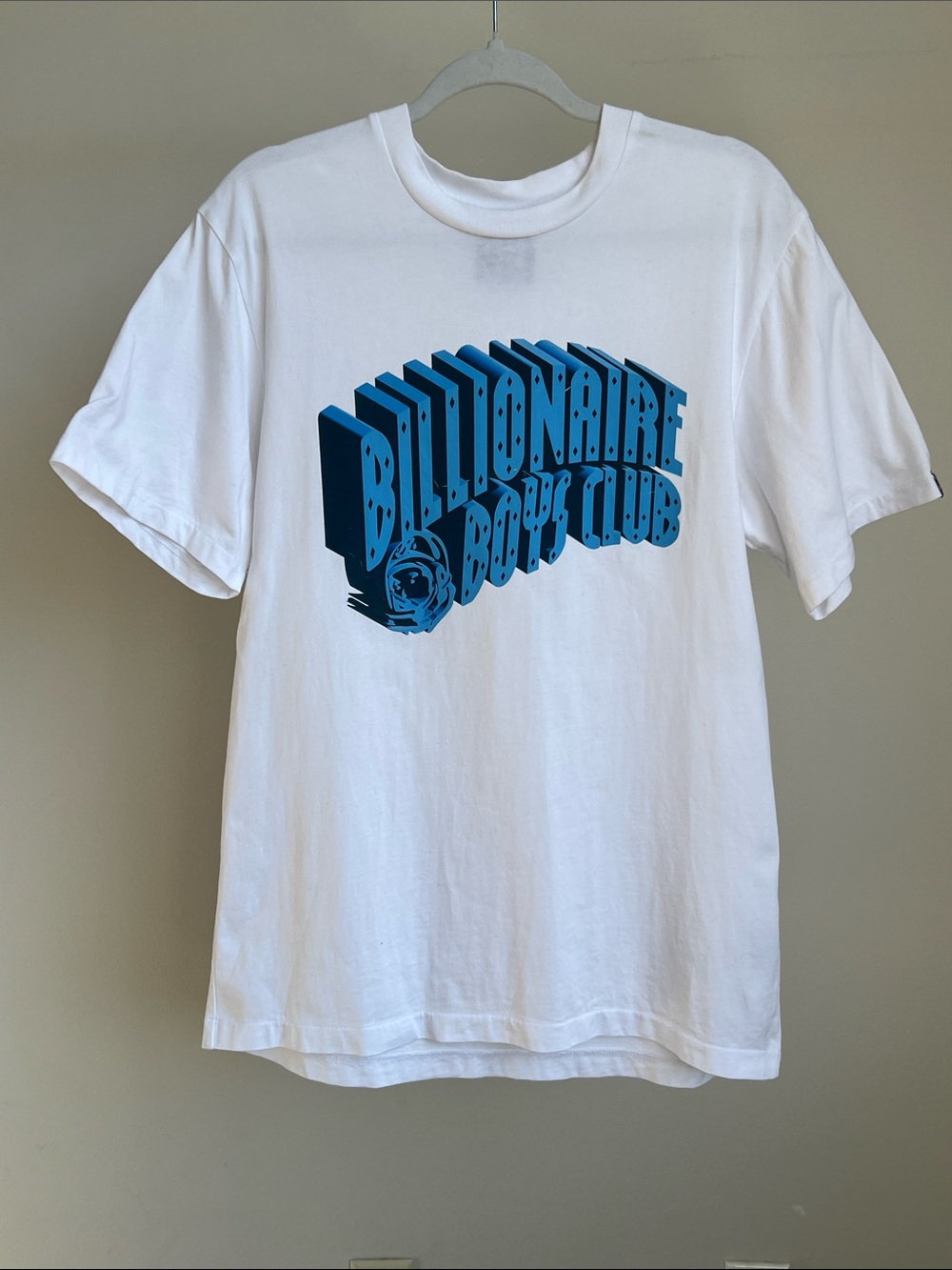 Billionaire Boys Club White Tee with Blue 3D Logo